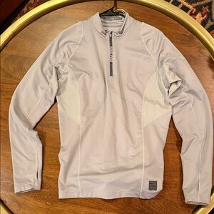 Nike Pro Light Gray Long Sleeve Top